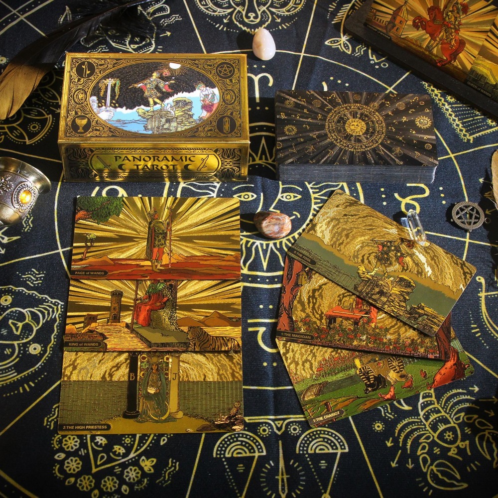 Tarot Cards Deck With Guidebook - Classic Panoramic Rider Waite 12*7 cm