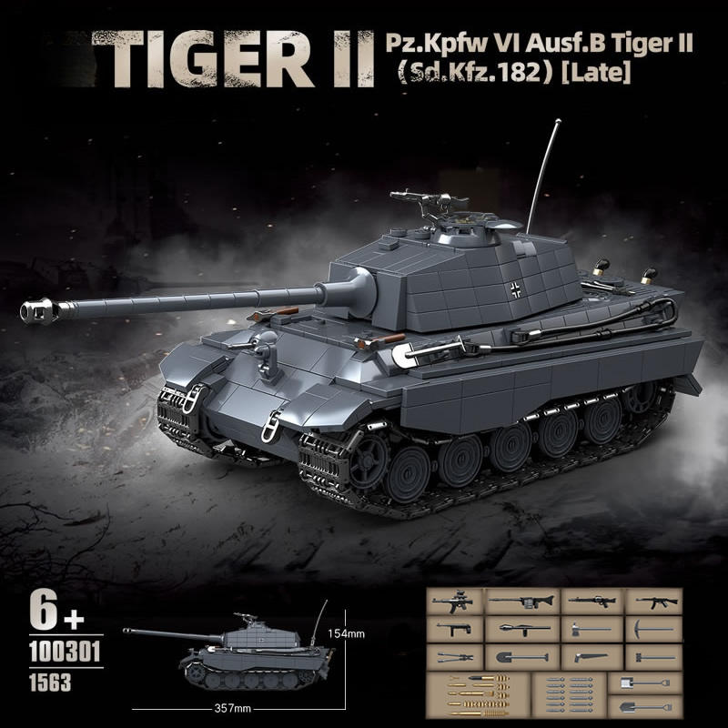 Lego Compatible Military Tank - WW2 Militare Il Re Tigre Carro