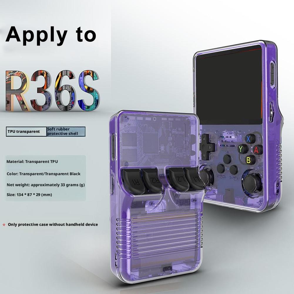 Retro Handheld Game Console R36S - Custodia Protettiva Trasparente Portatile per Console
