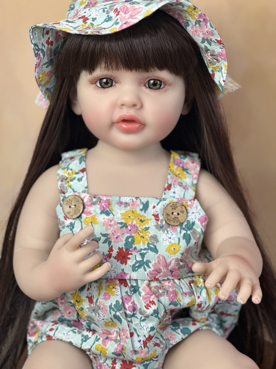 Reborn Baby Doll Silicone Realistic - 22 pollici coccoloso tutto il corpo