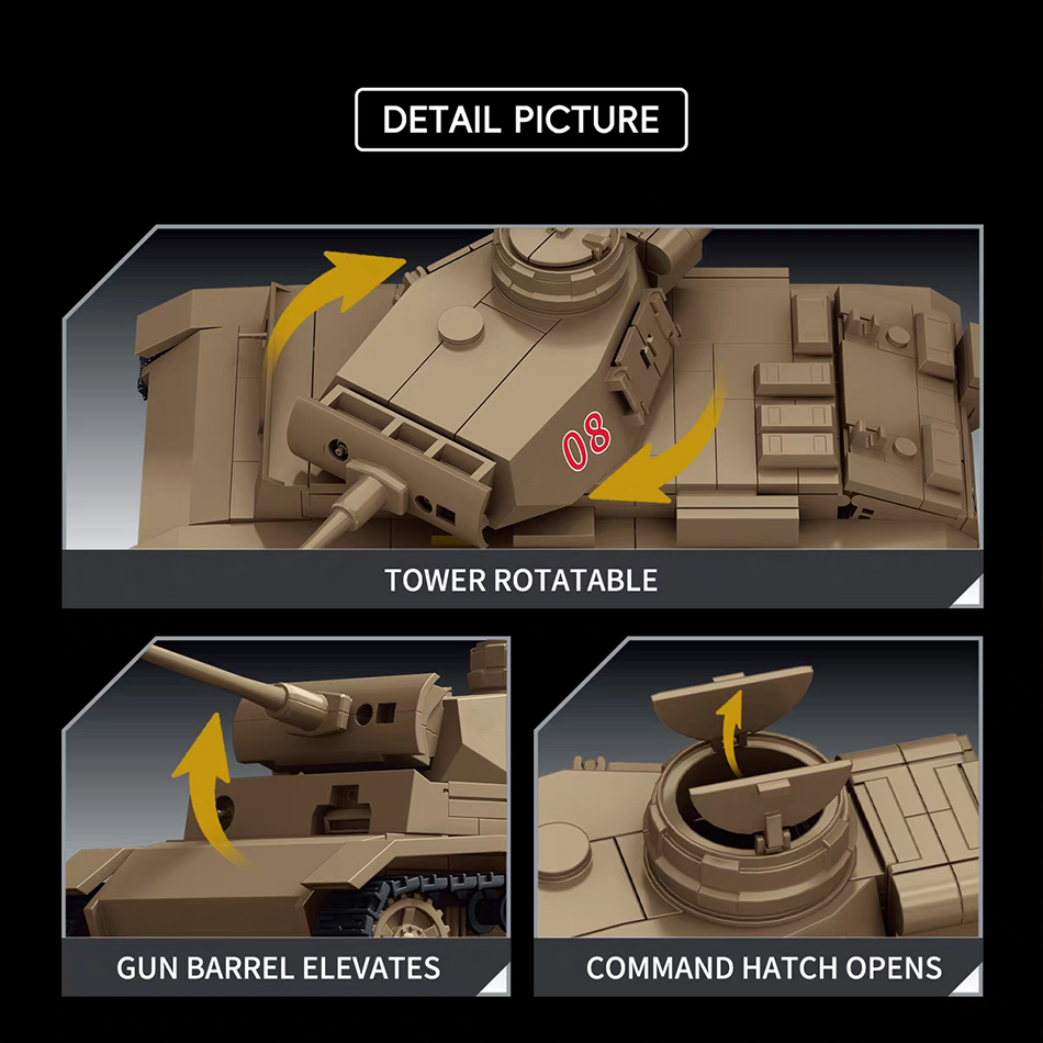 Blocchi da Costruzione Carro A - Lego Compatible Military Tank recensione e prezzo