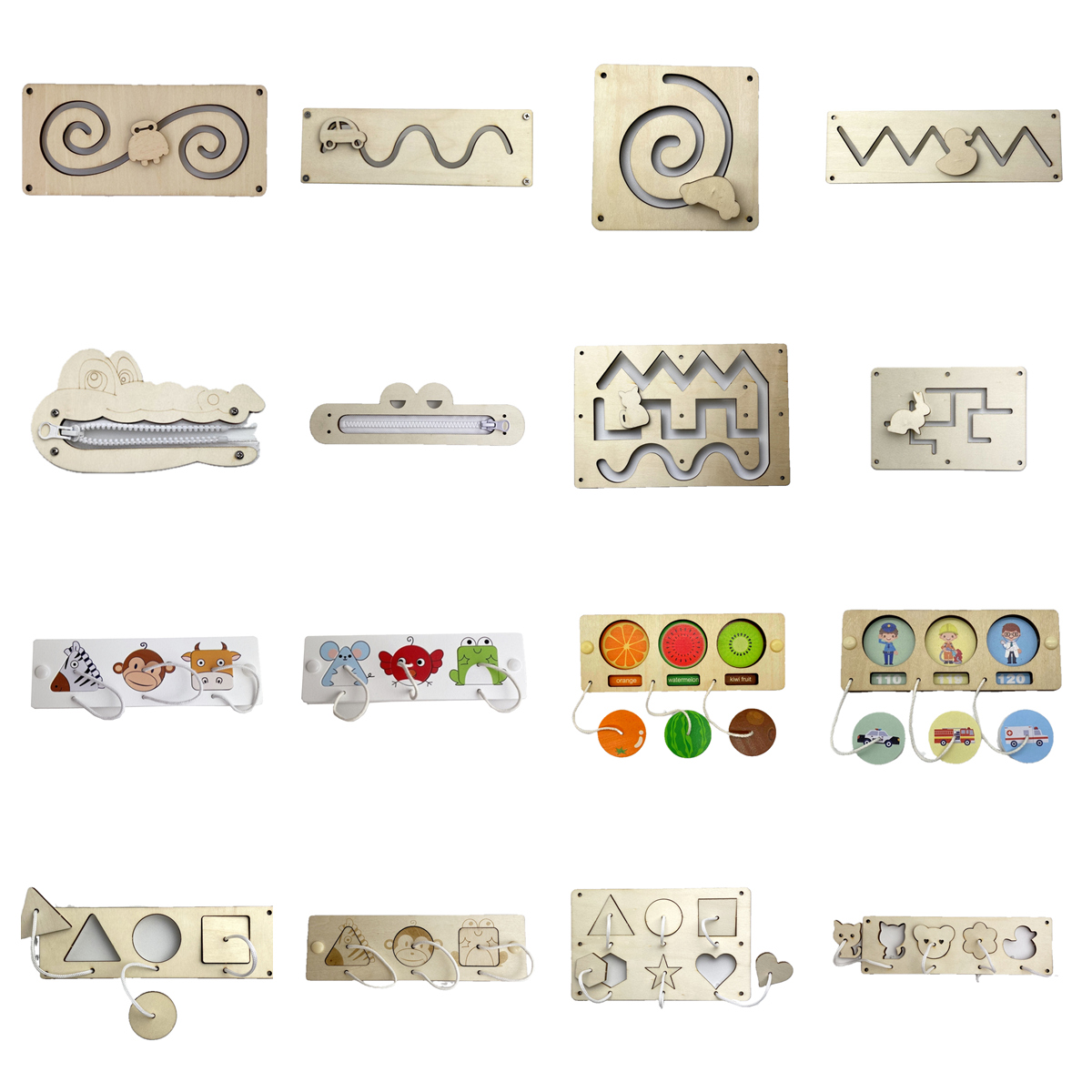 Materiali Montessori fatti in  - Montessori Wooden Busy Board Toddler recensione e prezzo